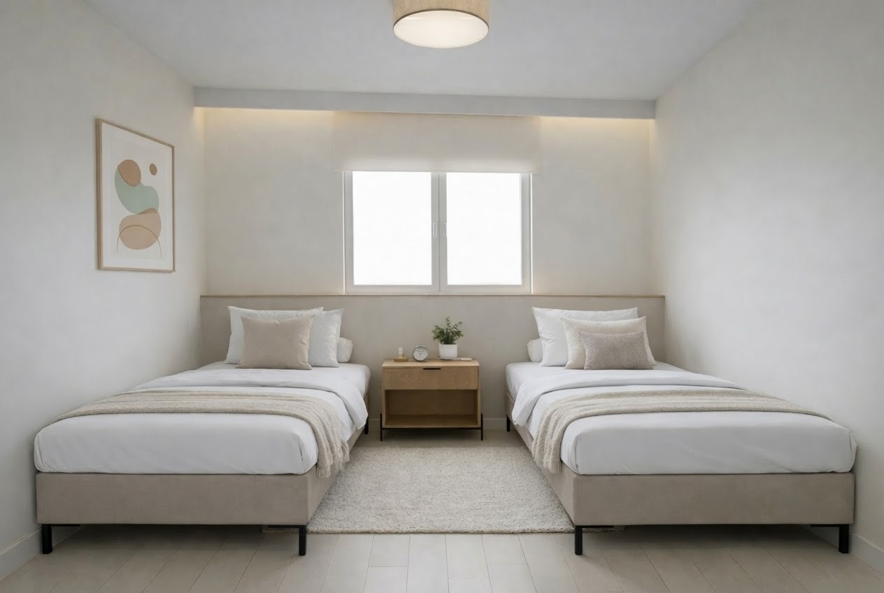 Twin guest room