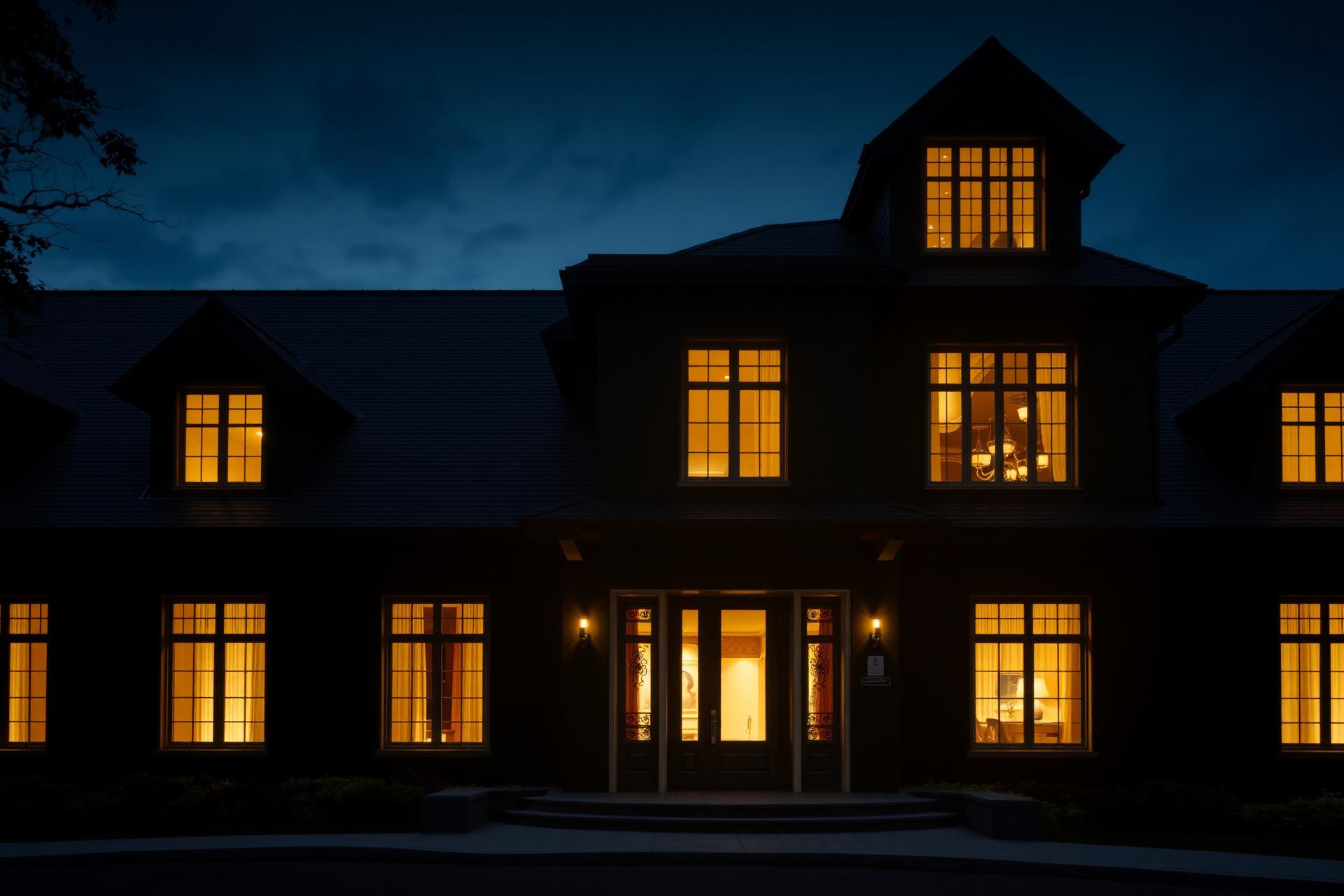 Belvedere Suites lodge at dusk