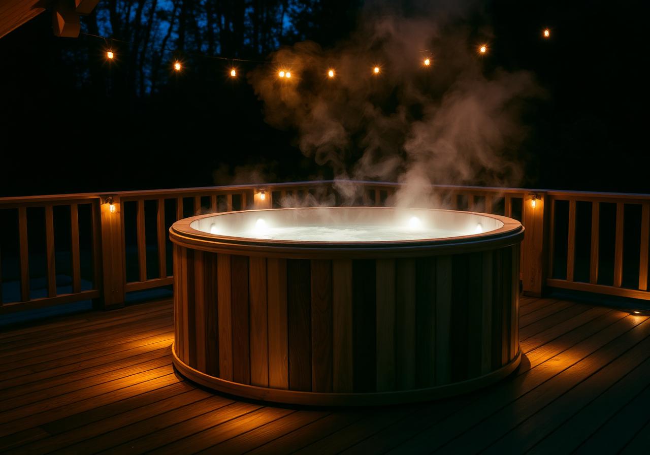 Outdoor hot tub